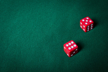 Dice on the table