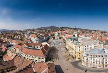 Bird eye view of Pecs, Hungary
