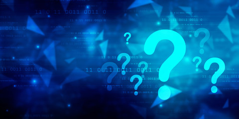  2d illustration question mark background