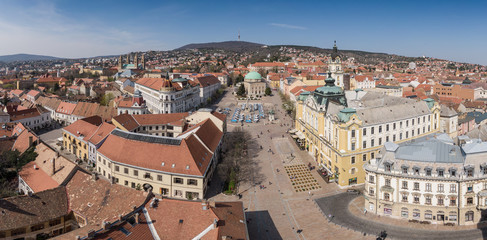 Fototapeta premium Bird eye view of Pecs, Hungary