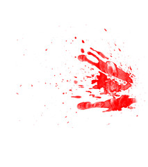 Abstract blood splatter brush isolated on white. Blood illustration