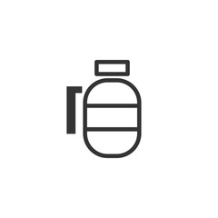 Fragmentation grenade line icon, outline vector sign, linear pictogram isolated on white. Symbol, logo illustration