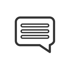 text message vector icon, speech bubble symbol. Modern, simple flat vector illustration for web site or mobile app