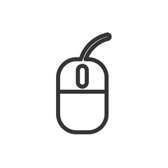 computer Mouse Icon Symbol. PC Mouse icon vector isolated illustration. Icon computer mouse web. Modern computer mouse, flat icon design