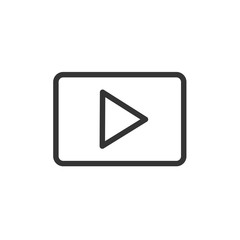 Video stream icon line. Isolated symbol on online education topic with video stream icon, live streaming and media meaning vector illustration