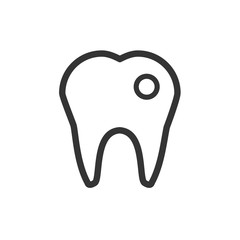 teeth icon dentist flat vector sign/symbol. For mobile user interface