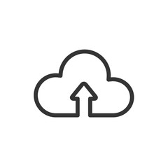 Upload vector icon, cloud storage symbol. Modern, simple flat vector illustration for web site or mobile app