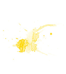 Fototapeta na wymiar Yellow splash isolated on white background