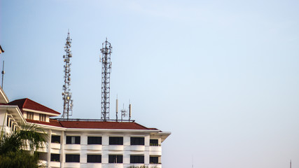 The bus is parked at the Abu Bakar Ali parking lot in Malioboro, Yogyakarta Indonesia.