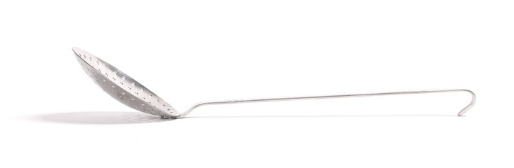 Metal Colander isolated on white background