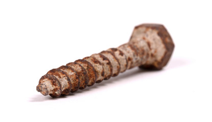 Rusty screw isolated