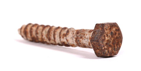 Rusty screw isolated