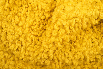 Yellow wool plush texture