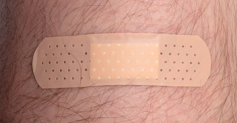 Band aid on skin