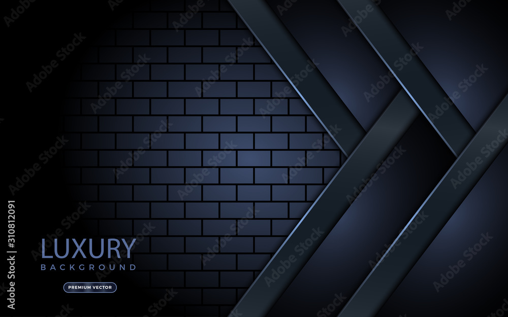 Poster dark modern background with overlap layer.