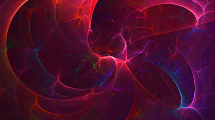 3D rendering abstract red fractal light background