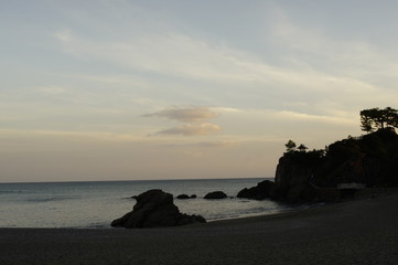  At the sunset of Katsurahama