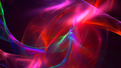 3D rendering abstract red fractal light background