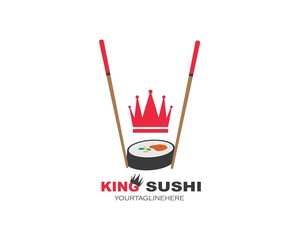sushi vector icon label illustration design