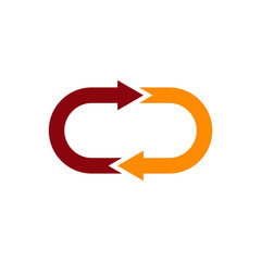 Rotation arrow icon vector symbol logo illustration EPS 10
