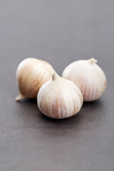 closeup from chinese bulb garlics