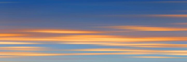 Fototapeta premium Sunset sky background, vector illustration, EPS10 