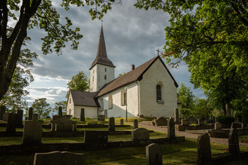 The church of Vallby in Sweden descending from the middle ages