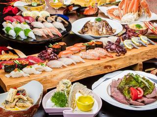 会席料理　刺身　盛付　和食