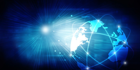 2d illustration world map abstract background