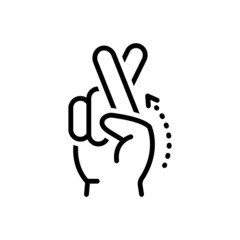 Obraz premium Black line icon for lie 