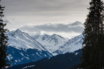 Austrian mountains in winter