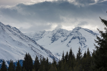 Austrian mountains in winter