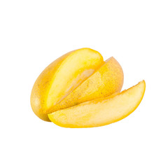 Fototapeta na wymiar mangos or yellow mangos on a background new.