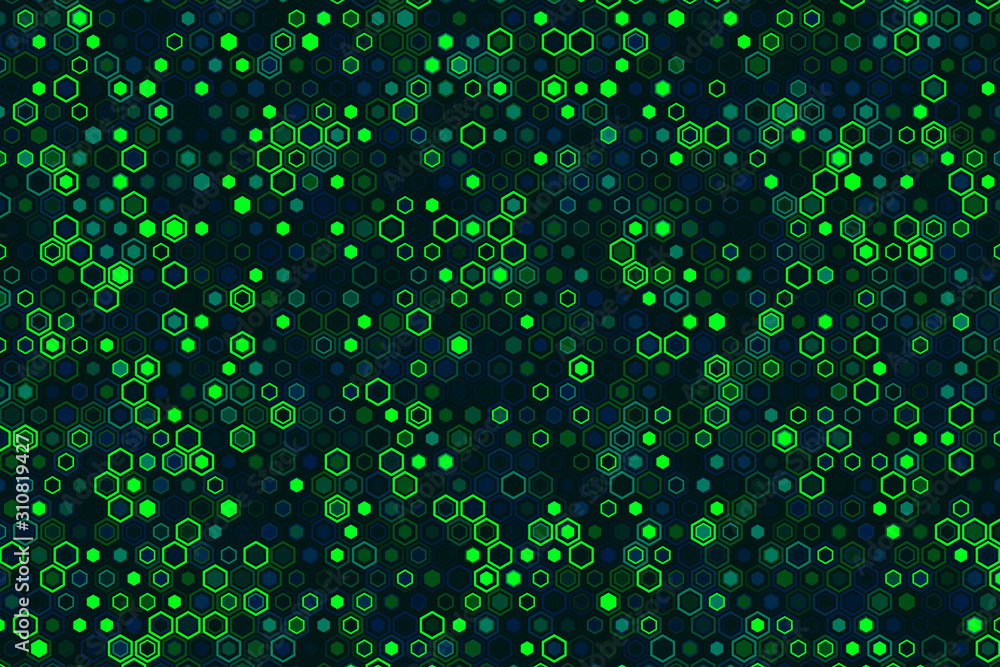 Poster vector abstract geometric background consisting of hexagonal figures.technology illustration concept