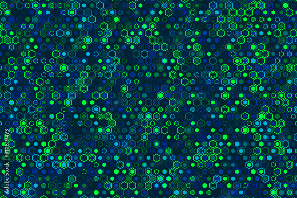 Poster vector abstract geometric background consisting of hexagonal figures.technology illustration concept