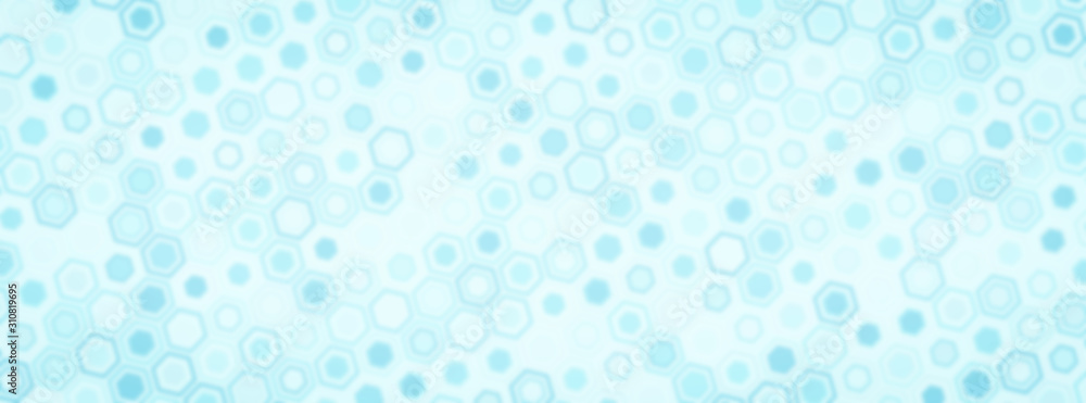 Poster technology illustration concept with blur effect. abstract geometric background consisting of hexago