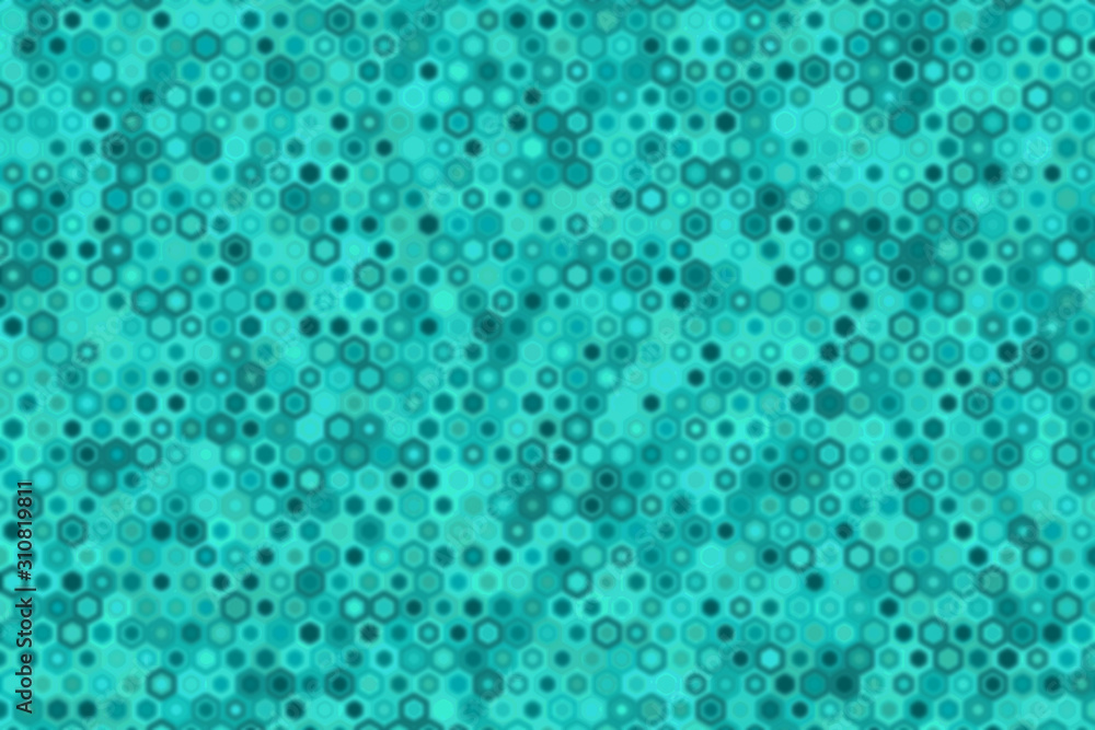 Poster technology illustration concept with blur effect. abstract geometric background consisting of hexago