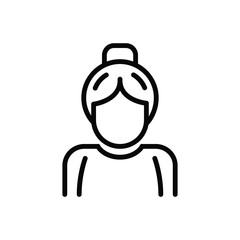 Black line icon for wife 