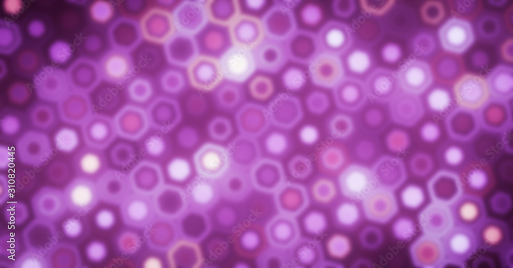Poster technology illustration concept with blur effect. abstract geometric background consisting of hexago
