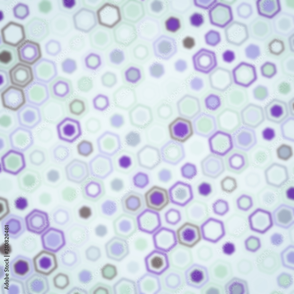 Poster technology illustration concept with blur effect. abstract geometric background consisting of hexago