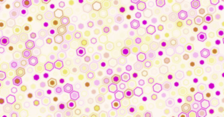 Technology illustration concept with blur effect. Abstract geometric background consisting of hexagonal figures.