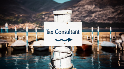 Street Sign to TAX CONSULTANT