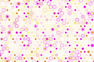 Technology illustration concept with blur effect. Abstract geometric background consisting of hexagonal figures.