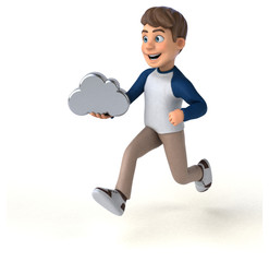 3D cartoon character fun teenager