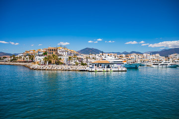 Puerto Banus near Marbella on the Costa del Sol - obrazy, fototapety, plakaty