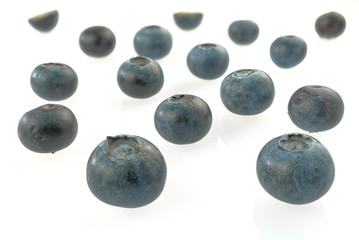Fresh blueberry isolated on white background. closeup