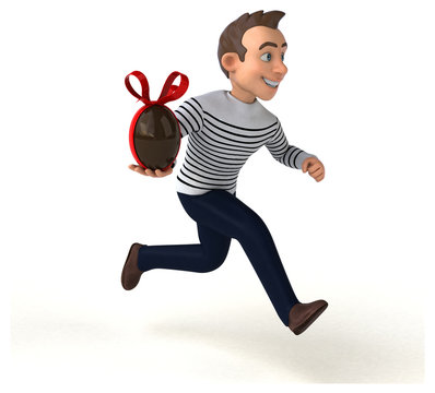 Fun 3D cartoon casual character