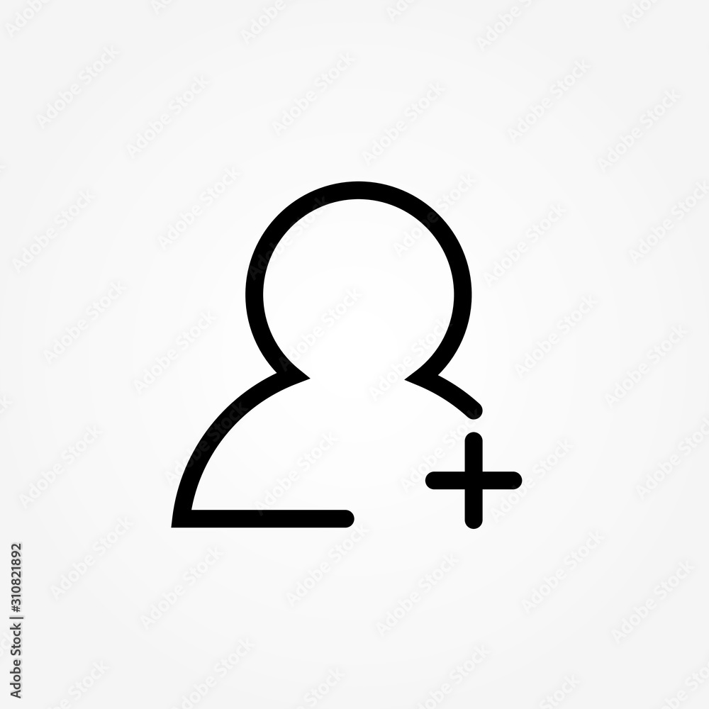 Poster add user icon. vector people icon. new profile vector icon. person illustration. business user icon.