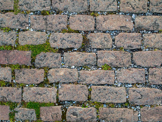 Stone pavement natural texture background.