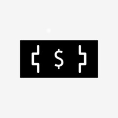 monay cash sign icon design vector illustration